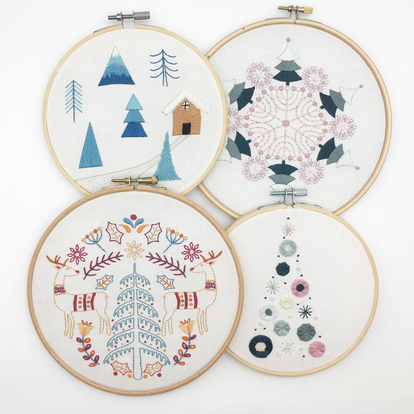 Christmas Embroidery Bundle - Four Christmas Embroidery Kits