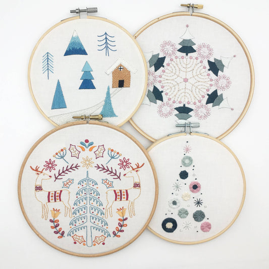 Christmas Embroidery Bundle - Four Christmas Embroidery Kits